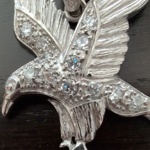 925 Sterling Silver Eagle Pendant - Picture 4 of 8
